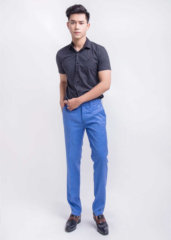 Áo sơ mi nam ngắn tay Biluxury 3SMCH03024 (đen)