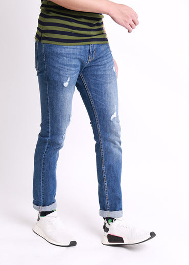 Quần Jeans xanh mài