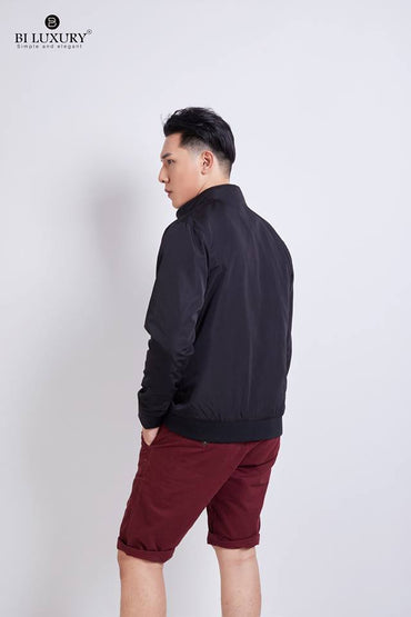 Áo gió 1 lớp màu đen