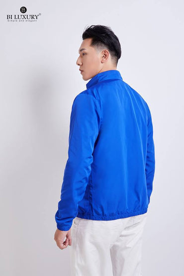 Áo gió 1 lớp màu xanh coban