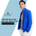 Áo gió 1 lớp màu xanh coban