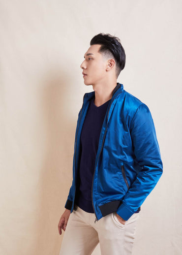 Áo khoác gió 2 lớp xanh đậm