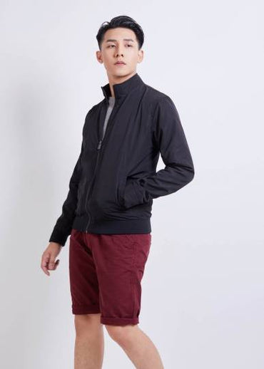 Áo gió 1 lớp màu đen