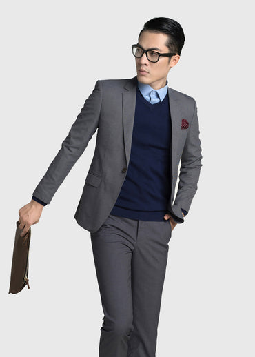 Vest ghi nhạt basic