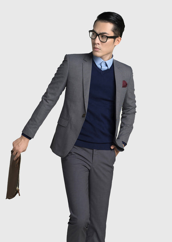 Vest ghi nhạt basic
